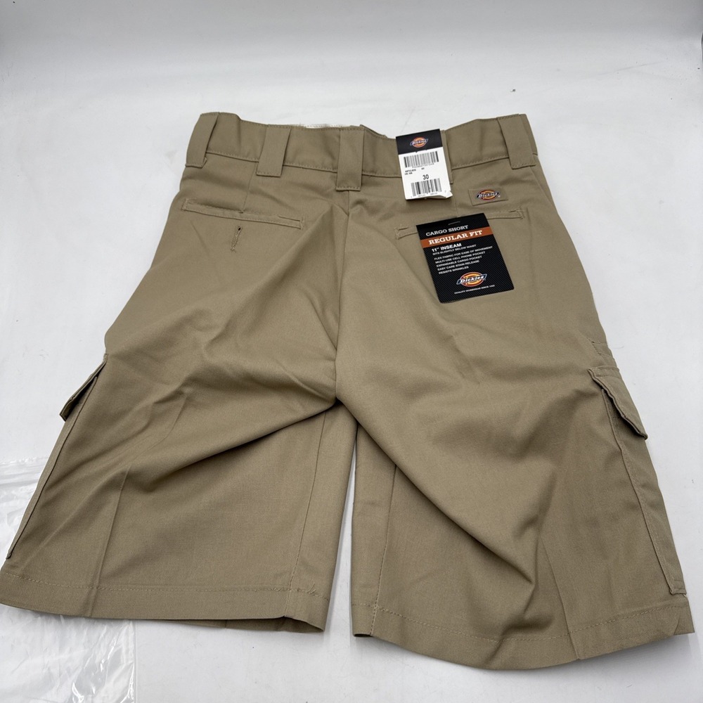 Dickies Cargo Shorts Mens 30 x 11 Regular Work Flat Front Flex Wrinkle Resistant